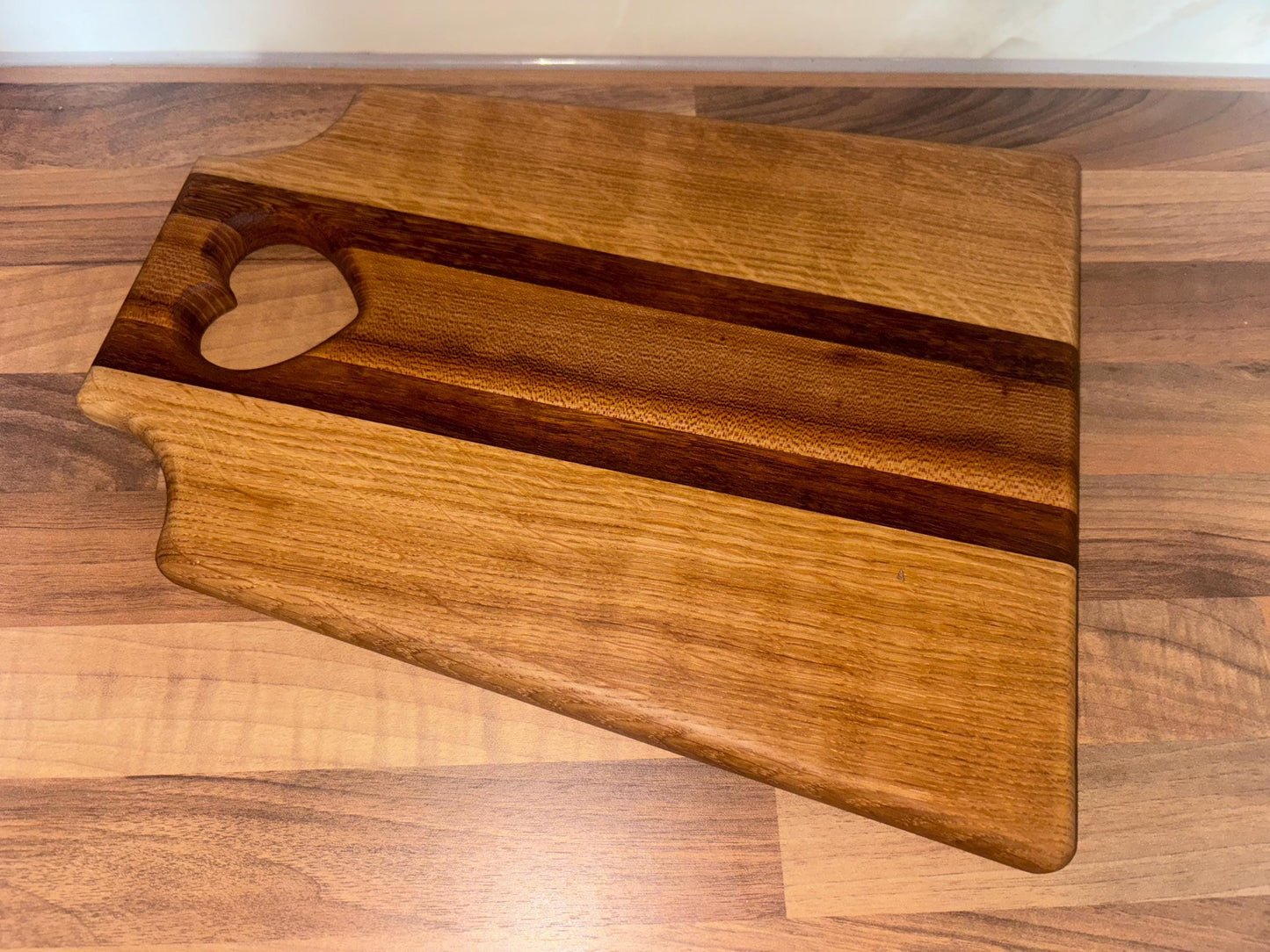 Handmade Oak, Iroko and Elm Hardwood Chopping Charcuterie Board Serving Platter