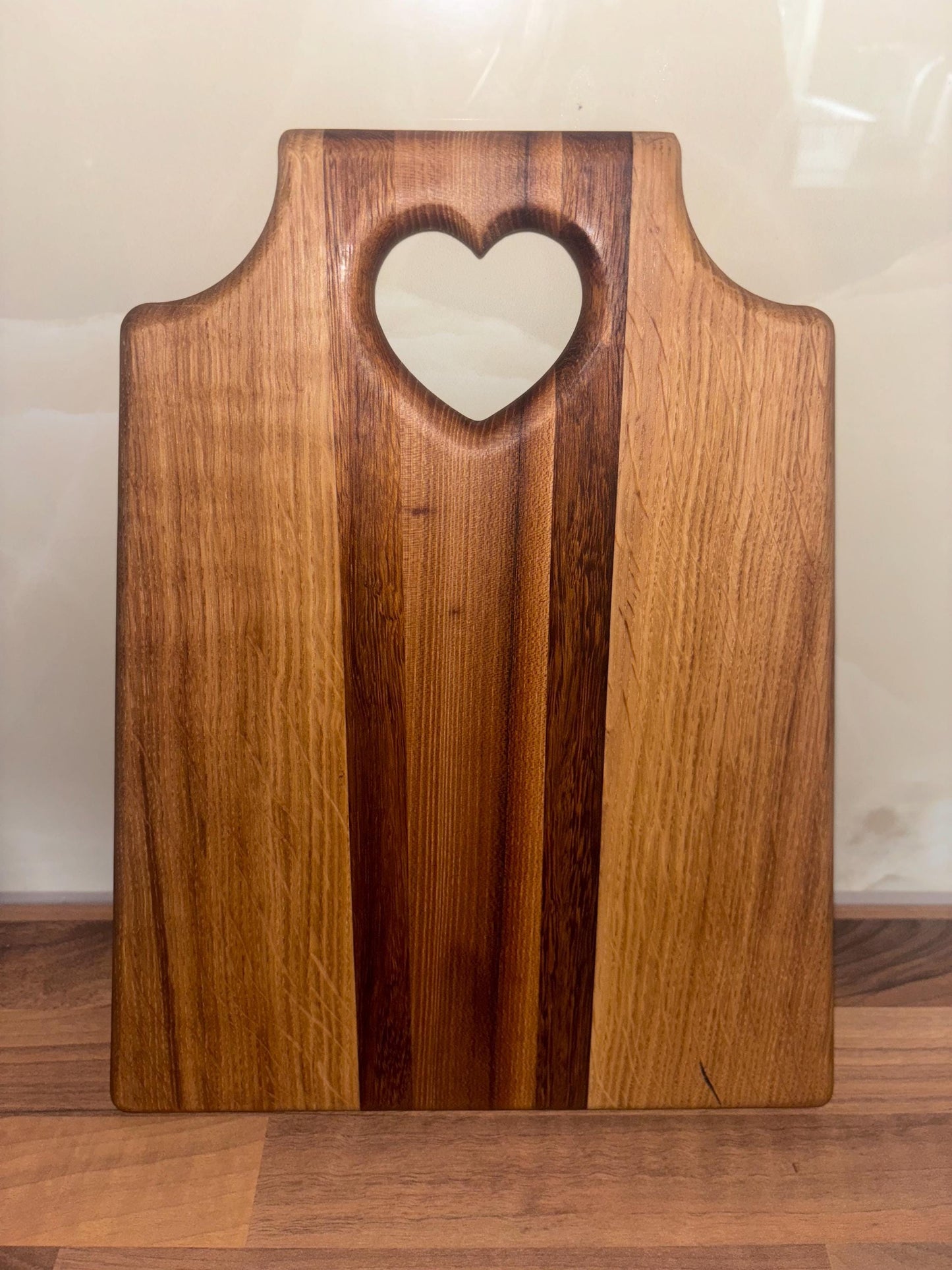 Handmade Oak, Iroko and Elm Hardwood Chopping Charcuterie Board Serving Platter