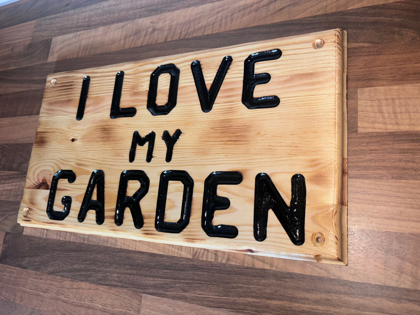 Handmade Painted Garden Sign: Reclaimed Wood Rustic Decor