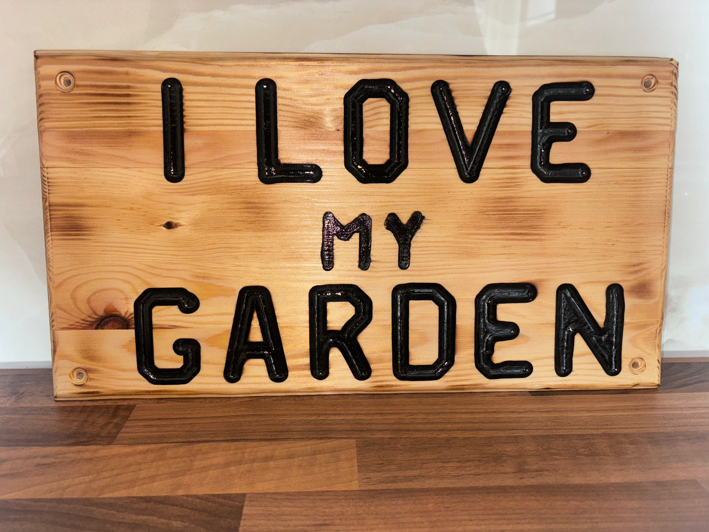 Handmade Painted Garden Sign: Reclaimed Wood Rustic Decor