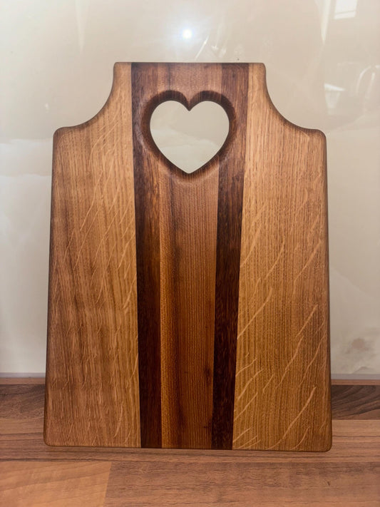 Handmade Oak, Iroko and Elm Hardwood Chopping Charcuterie Board Serving Platter