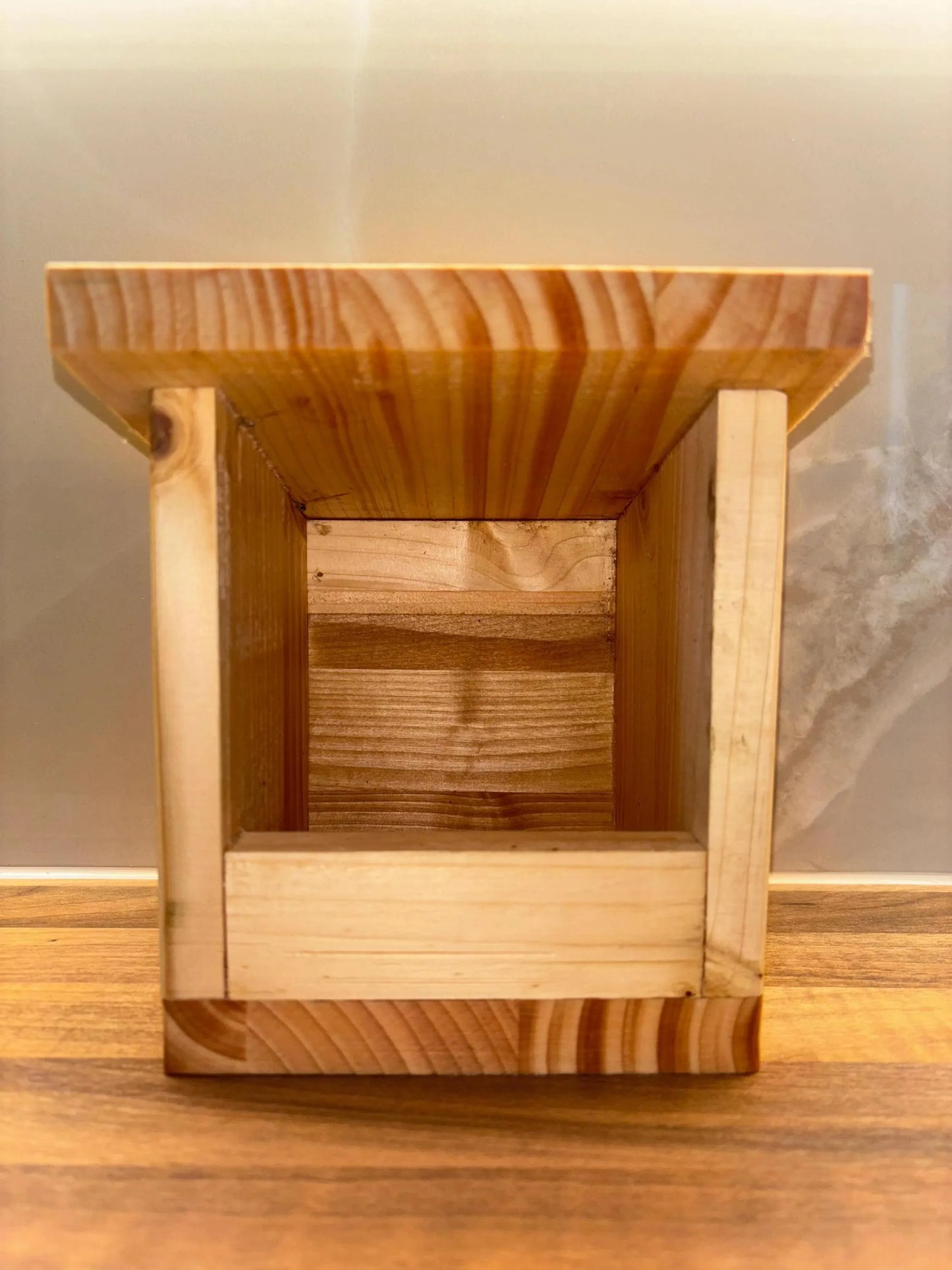 Handmade Robin Box for Wildlife Gardens | Reclaimed Pine Wood