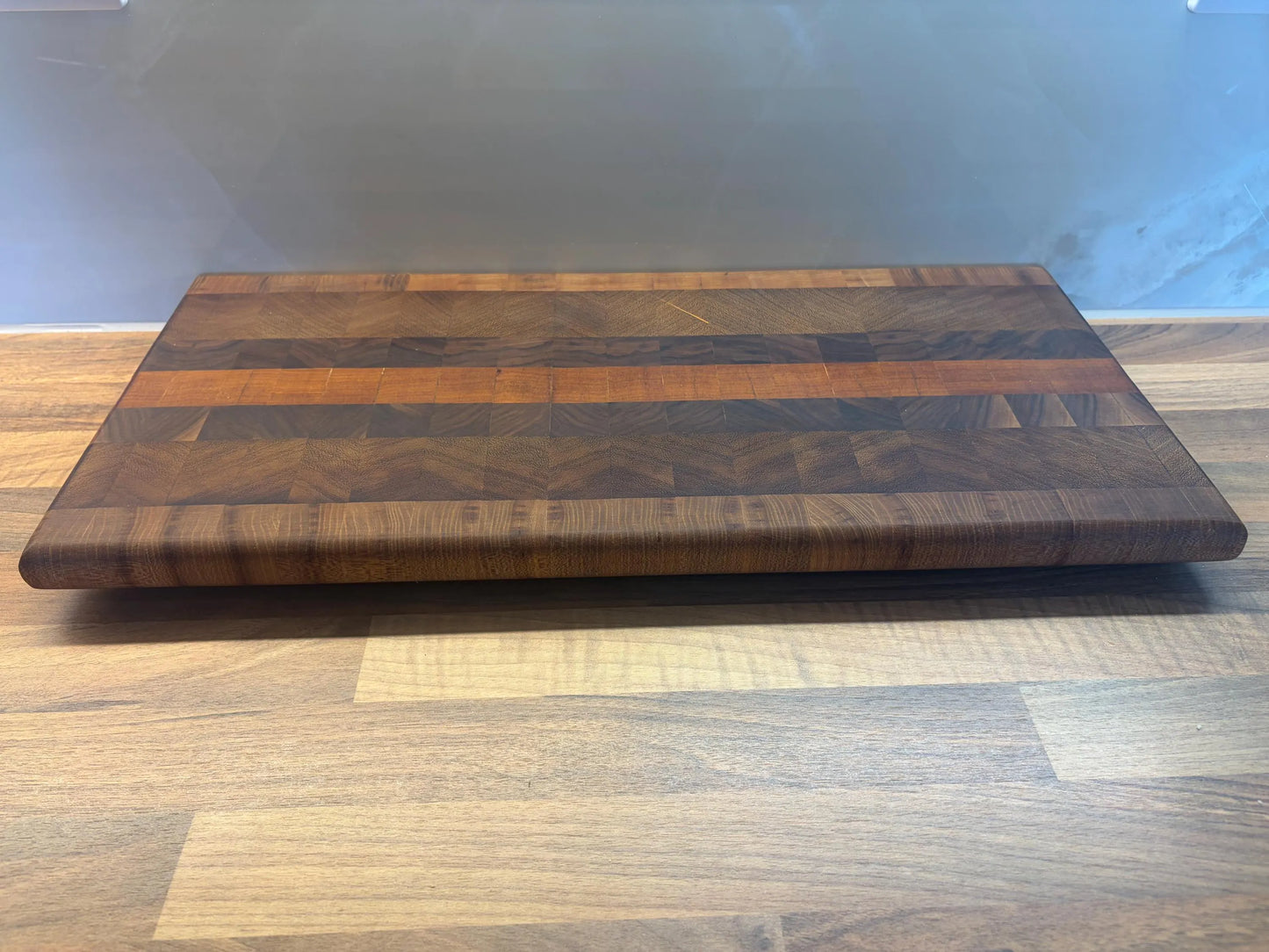 Handmade End Grain Chopping Board | American Black Walnut | Elm | Iroko | Opepe