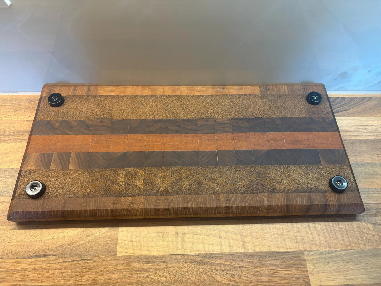 Handmade End Grain Chopping Board | American Black Walnut | Elm | Iroko | Opepe