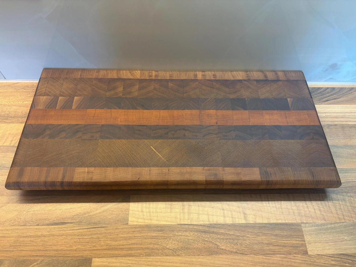 Handmade End Grain Chopping Board | American Black Walnut | Elm | Iroko | Opepe