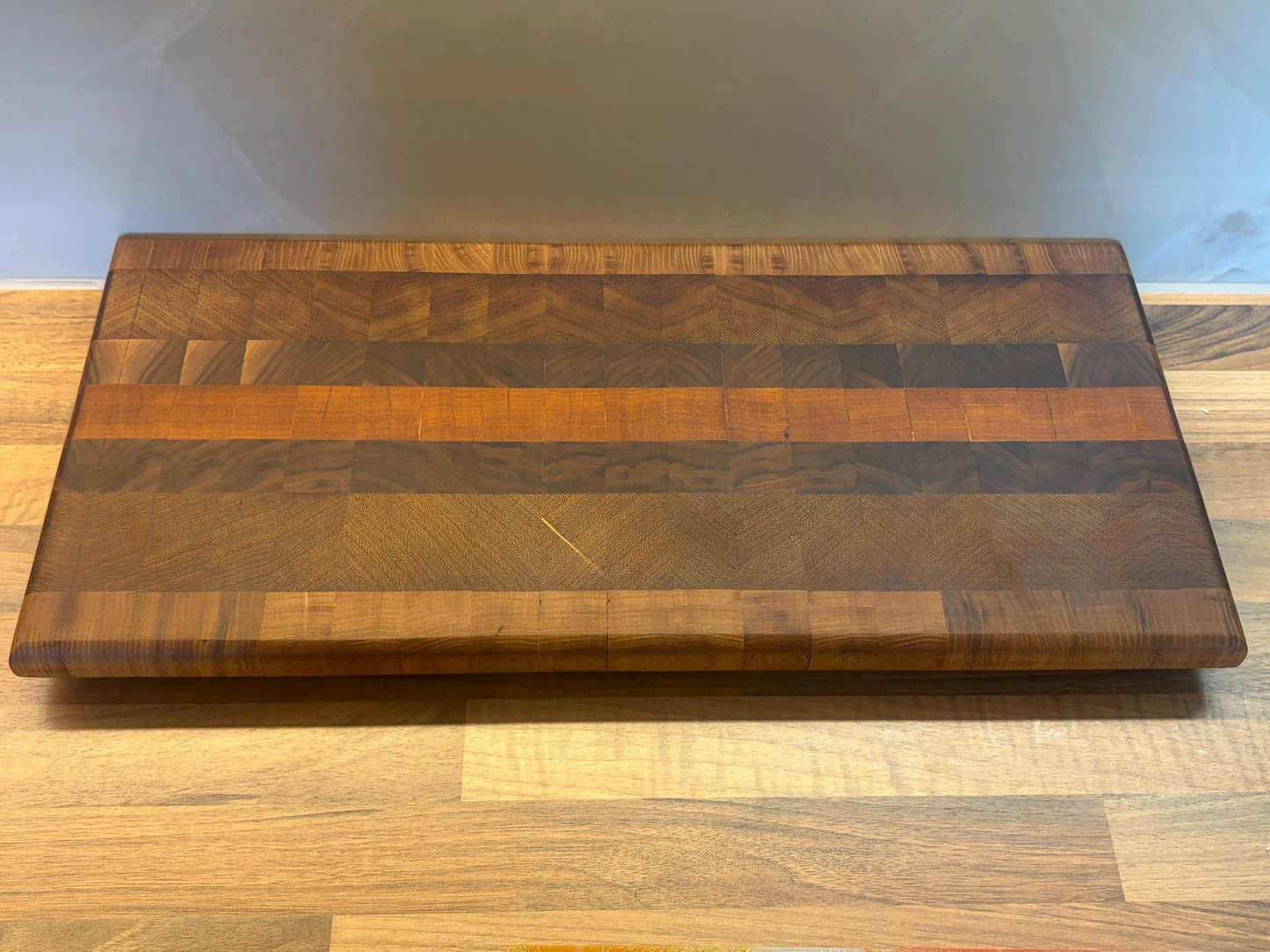 Handmade End Grain Chopping Board | American Black Walnut | Elm | Iroko | Opepe